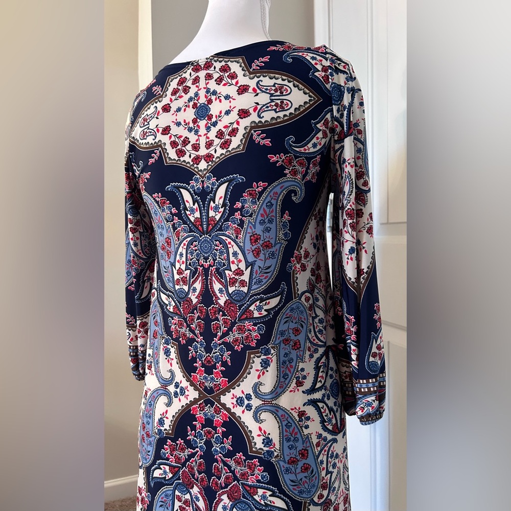 Chic Paisley 3/4 Sleeve Dress Small - Picture 8 of 12